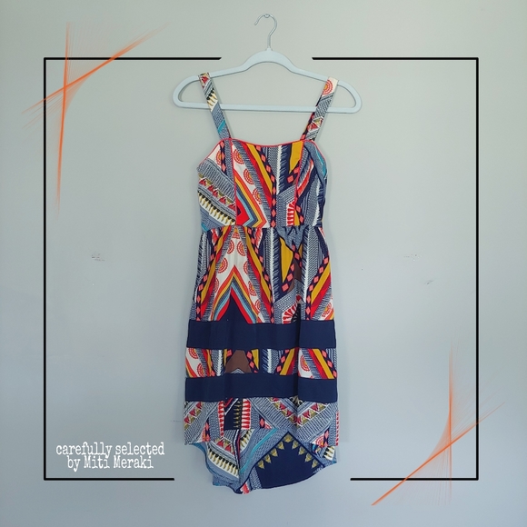 Band of Gypsies Aztec Tribal, High / Low Dress - Picture 1 of 9